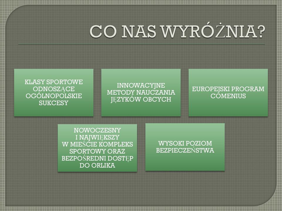 COMENIUS NOWOCZESNY I NAJWIĘKSZY W MIEŚCIE KOMPLEKS