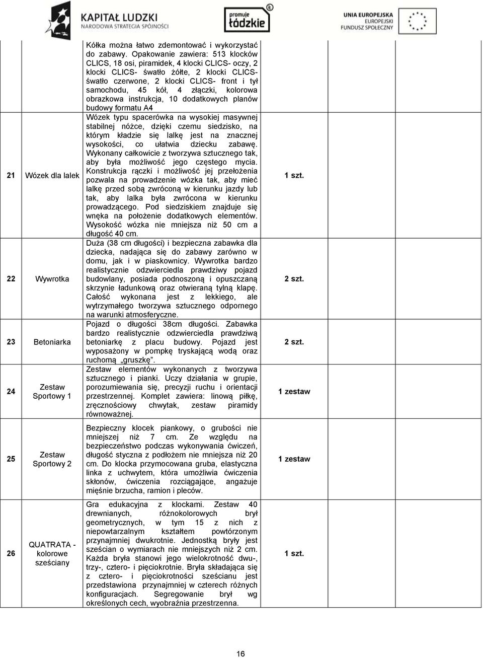 kolorowa obrazkowa instrukcja, 10 dodatkowych planów budowy formatu A4 Wózek typu spacerówka na wysokiej masywnej stabilnej nóżce, dzięki czemu siedzisko, na którym kładzie się lalkę jest na znacznej