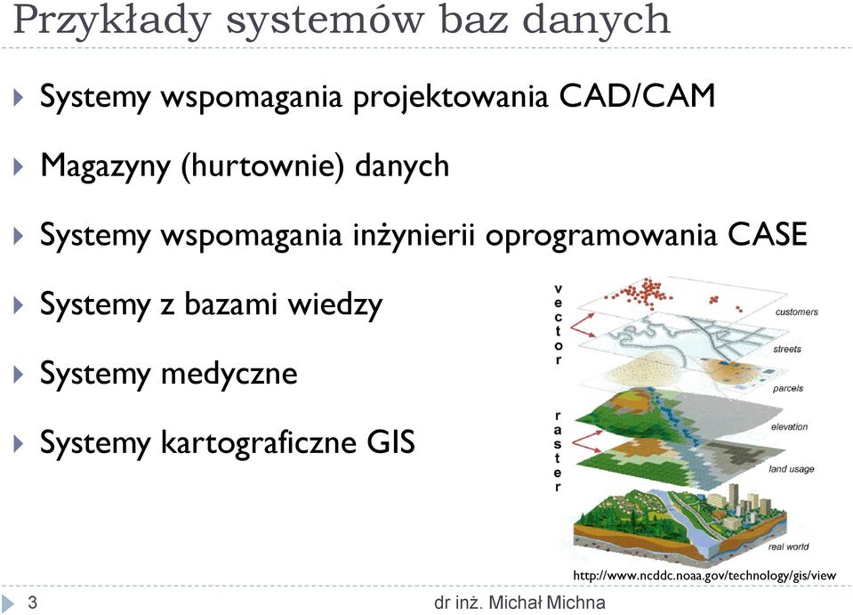 oprogramowania CASE Systemy z bazami wiedzy Systemy medyczne