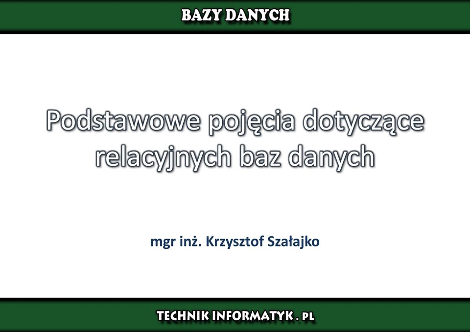 relacyjnych baz