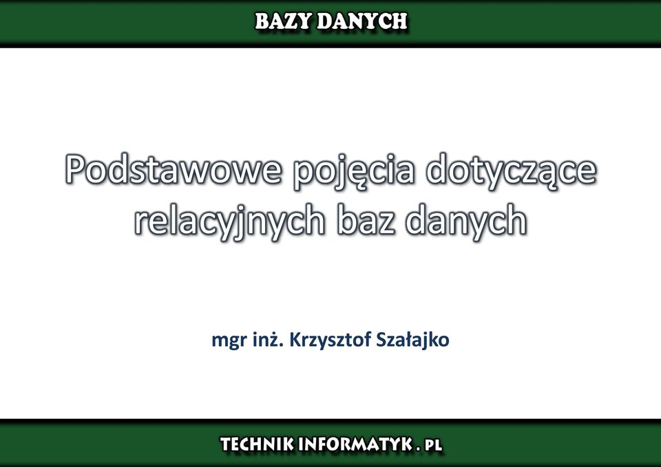 relacyjnych baz