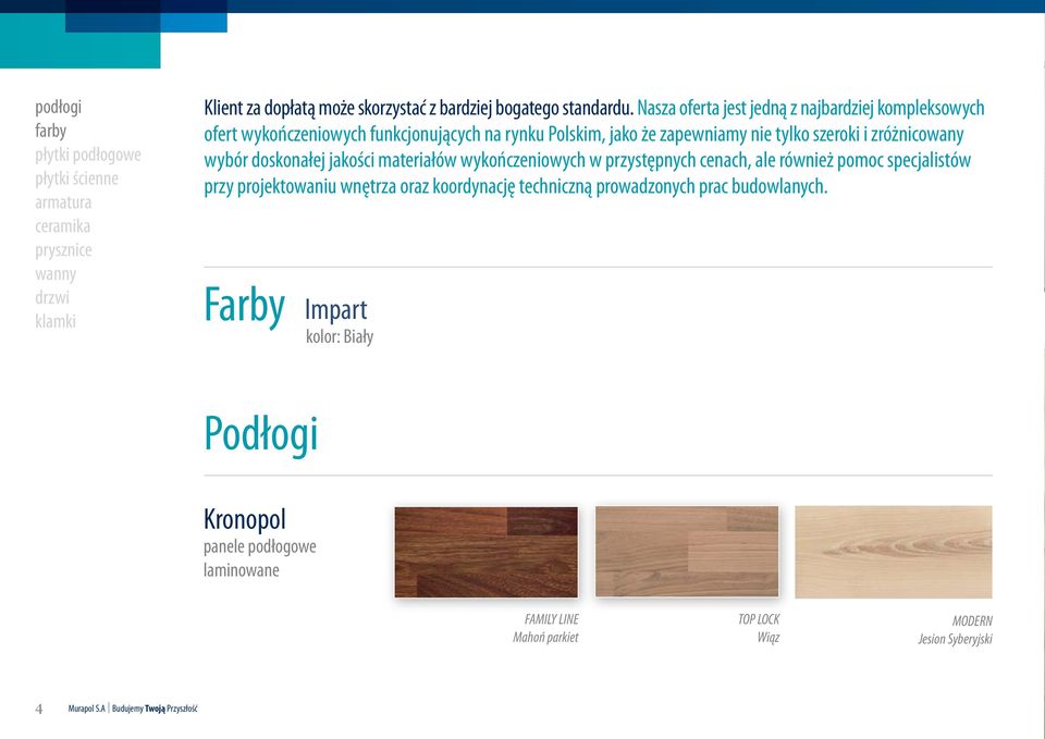 wykończeniowych w przystępnych cenach, ale również pomoc specjalistów przy projektowaniu wnętrza oraz koordynację techniczną prowadzonych prac budowlanych.