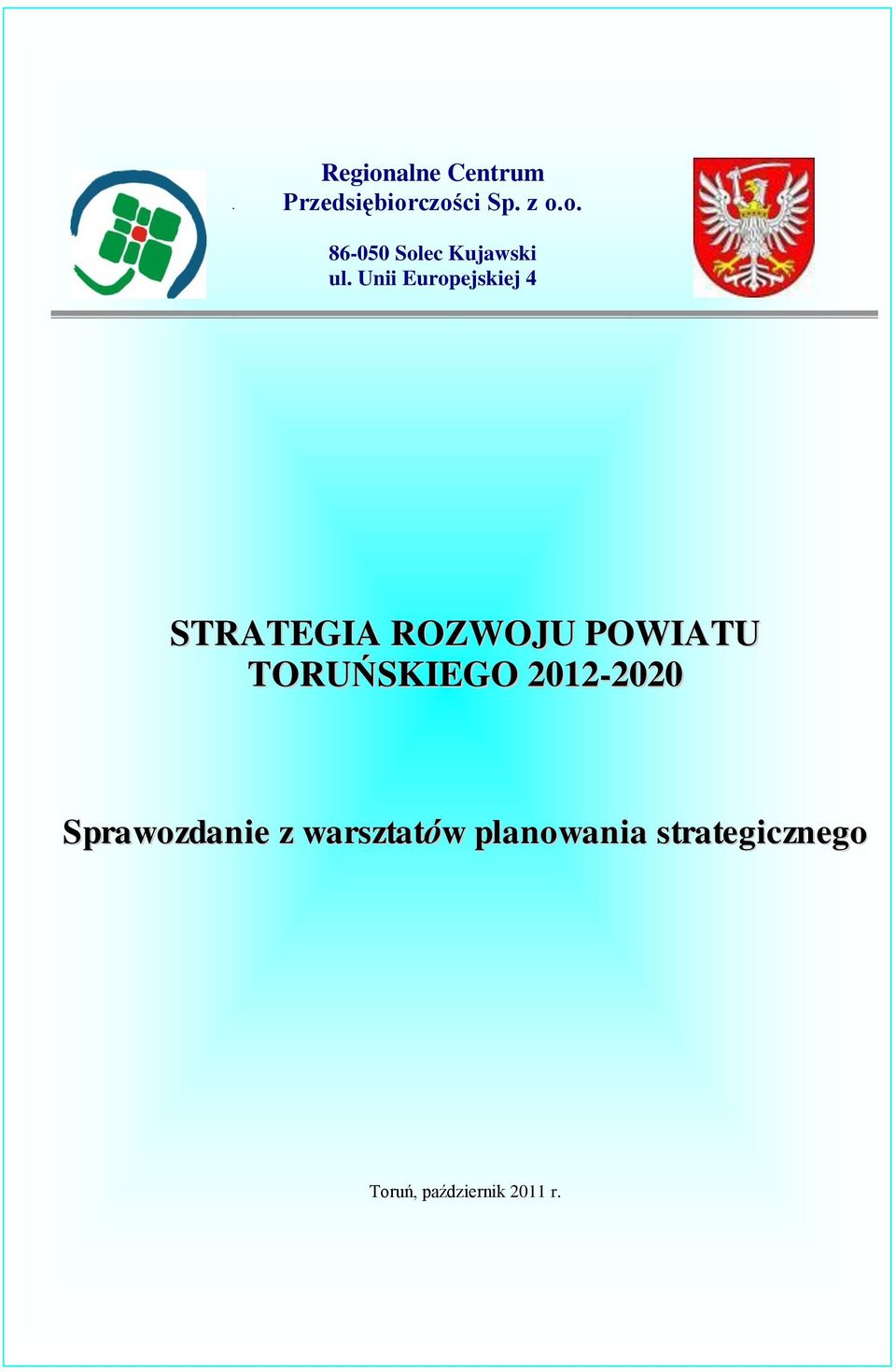 TORUŃSKIEGO 2012-2020 Sprawozdanie z warsztatów