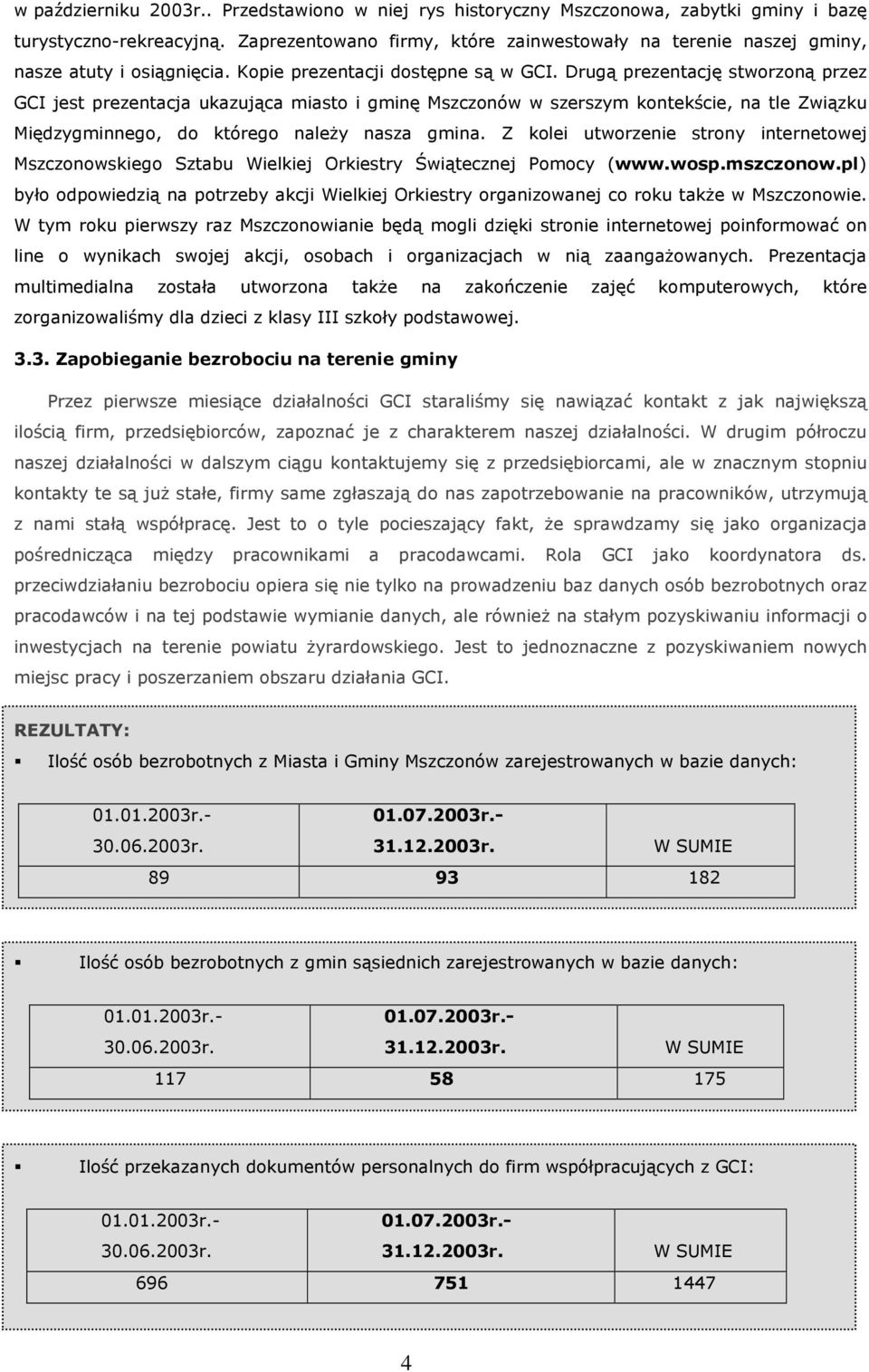 Drugą prezentację stworzoną przez GCI jest prezentacja ukazująca miasto i gminę Mszczonów w szerszym kontekście, na tle Związku Międzygminnego, do którego naleŝy nasza gmina.