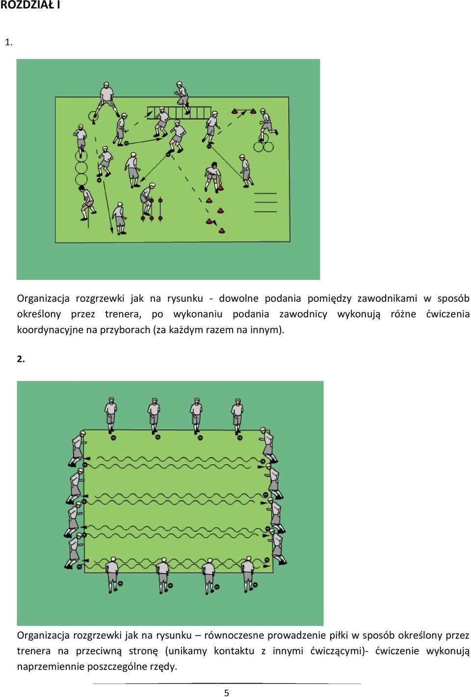 wykonaniu podania zawodnicy wykonują różne ćwiczenia koordynacyjne na przyborach (za każdym razem na innym). 2.