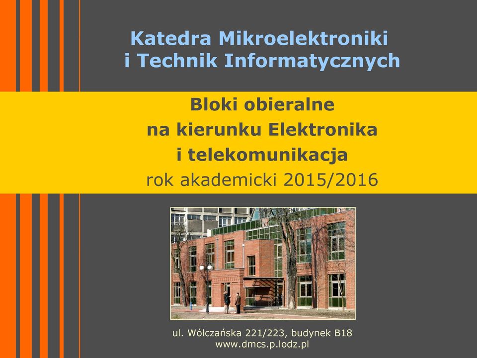 Elektronika i telekomunikacja rok akademicki