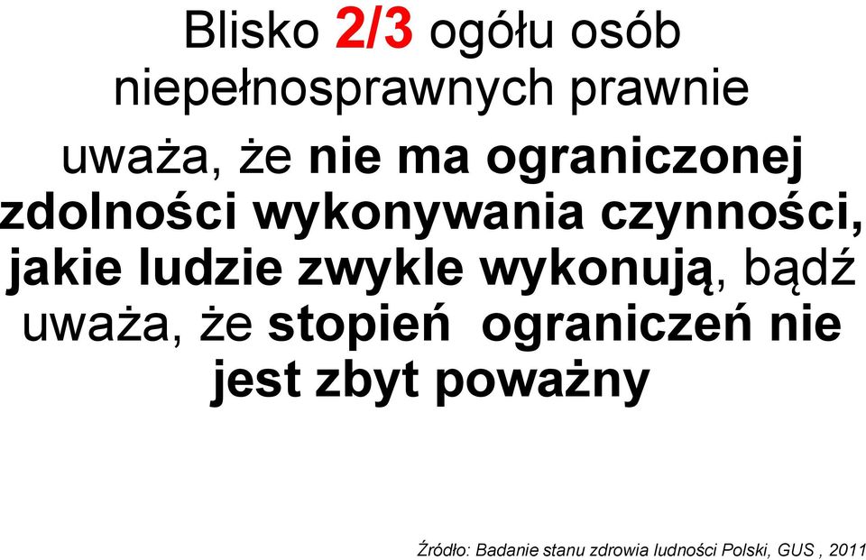 zwykle wykonują, bądź uważa, że stopień ograniczeń nie jest