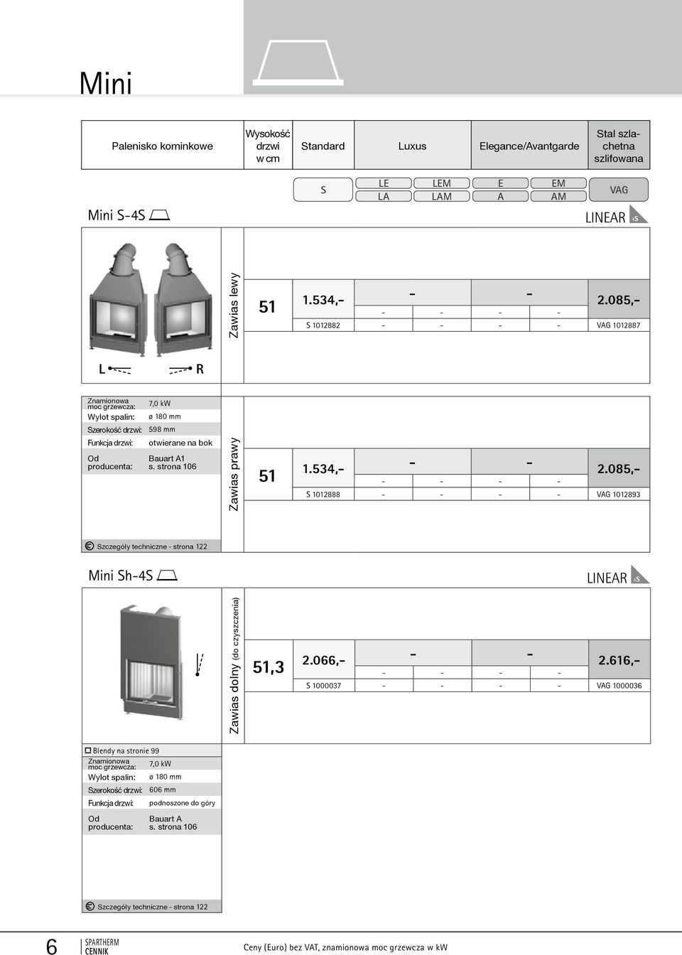 085,- 1012888 1012893 zczegóły techniczne - strona 122 Mini h-4,3 2.066, - 2.