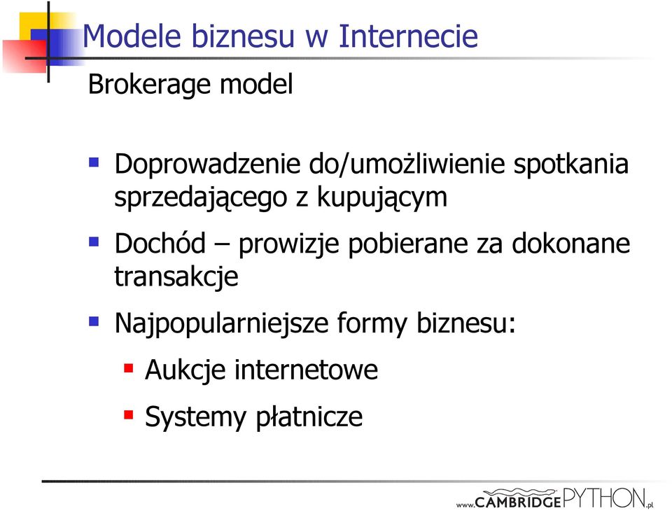 prowizje pobierane za dokonane transakcje