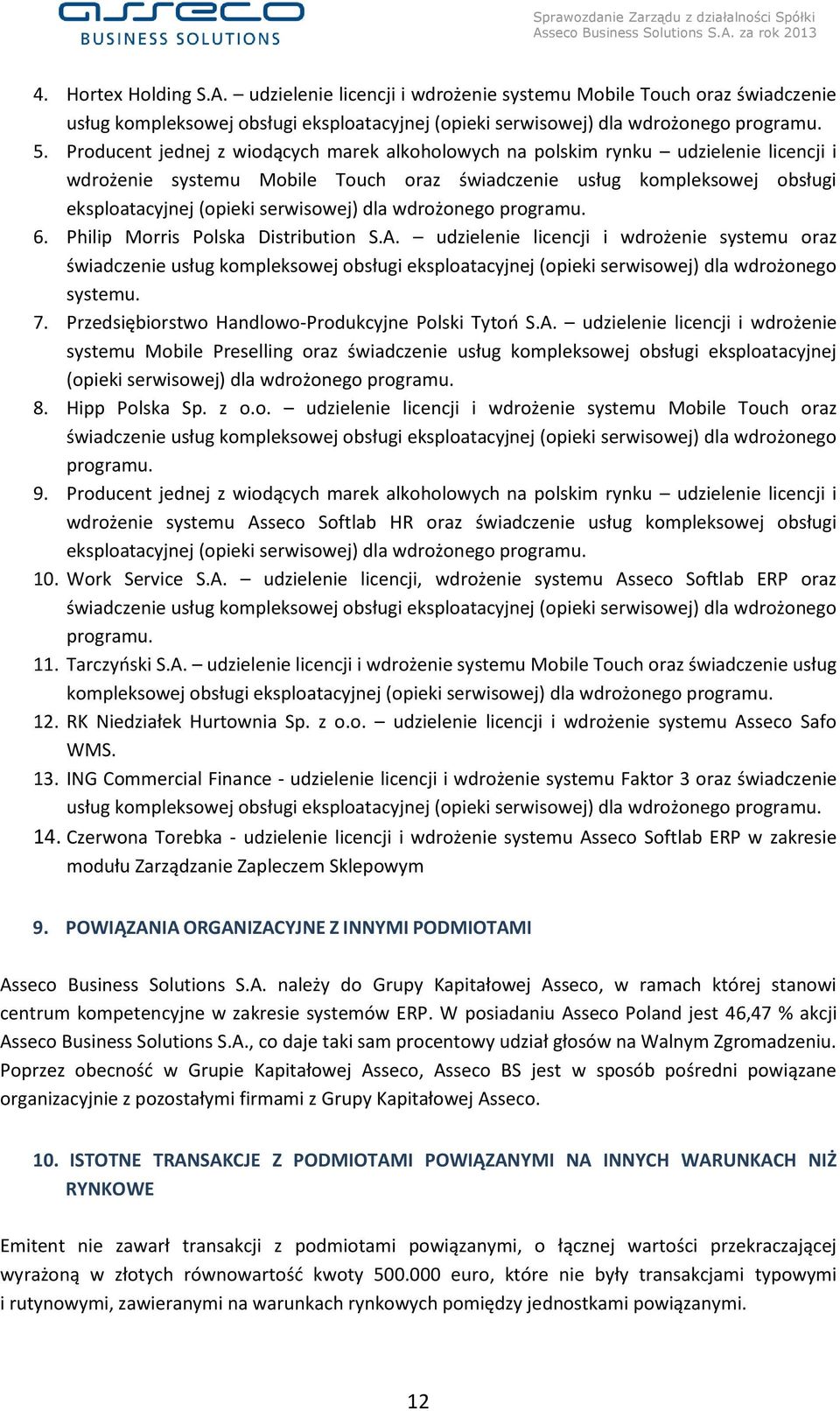 dla wdrożonego programu. 6. Philip Morris Polska Distribution S.A.