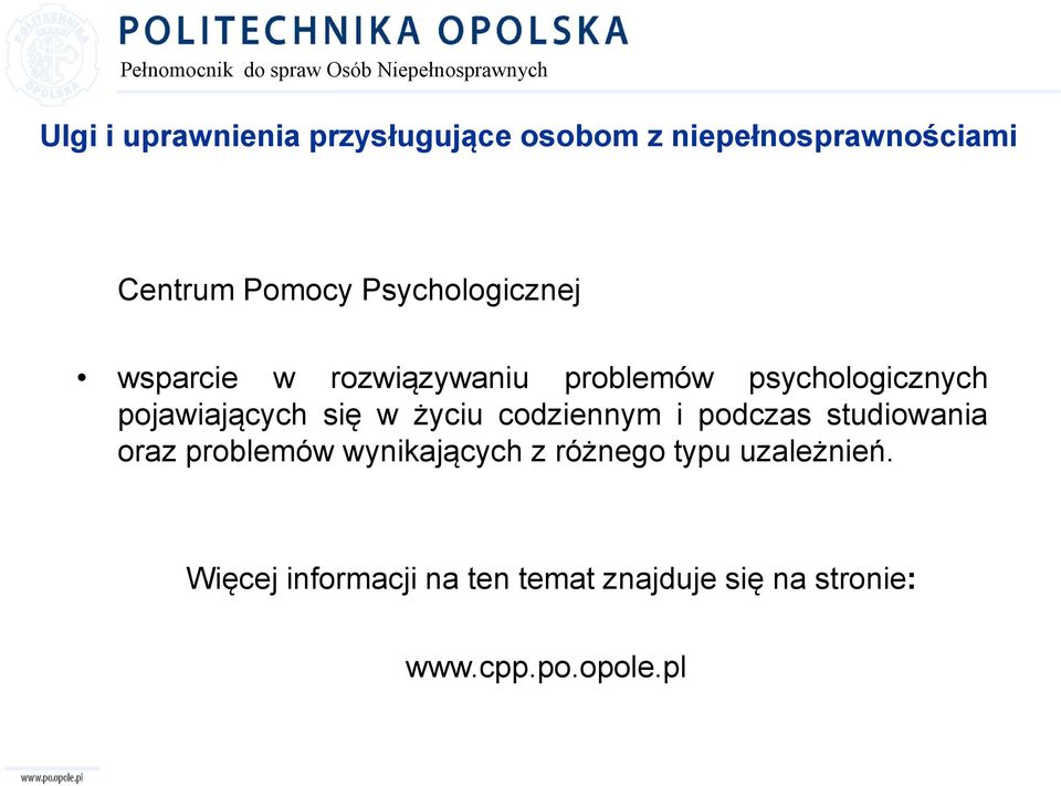 się w życiu codziennym i podczas studiowania oraz problemów wynikających z różnego