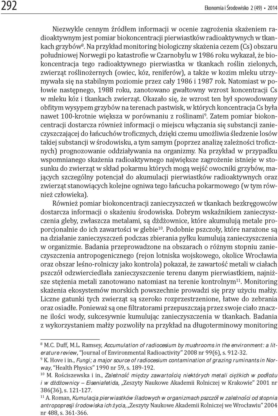 ruminants in Norway Zaleno midzy zawartoci niektórych metali cikich w podou i w ddownicy