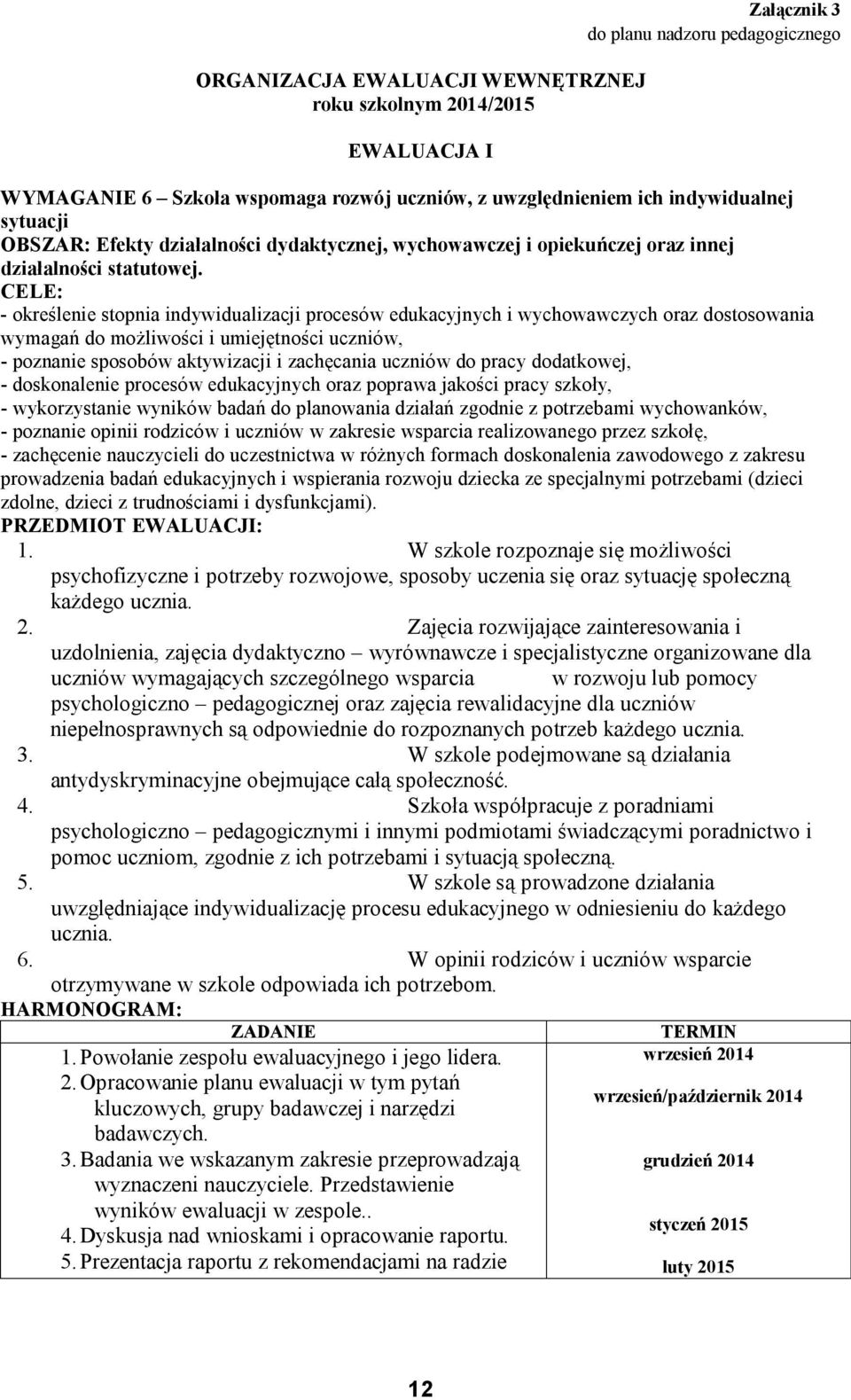 CELE: - określenie stopnia indywidualizacji procesów edukacyjnych i wychowawczych oraz dostosowania wymagań do możliwości i umiejętności uczniów, - poznanie sposobów aktywizacji i zachęcania uczniów