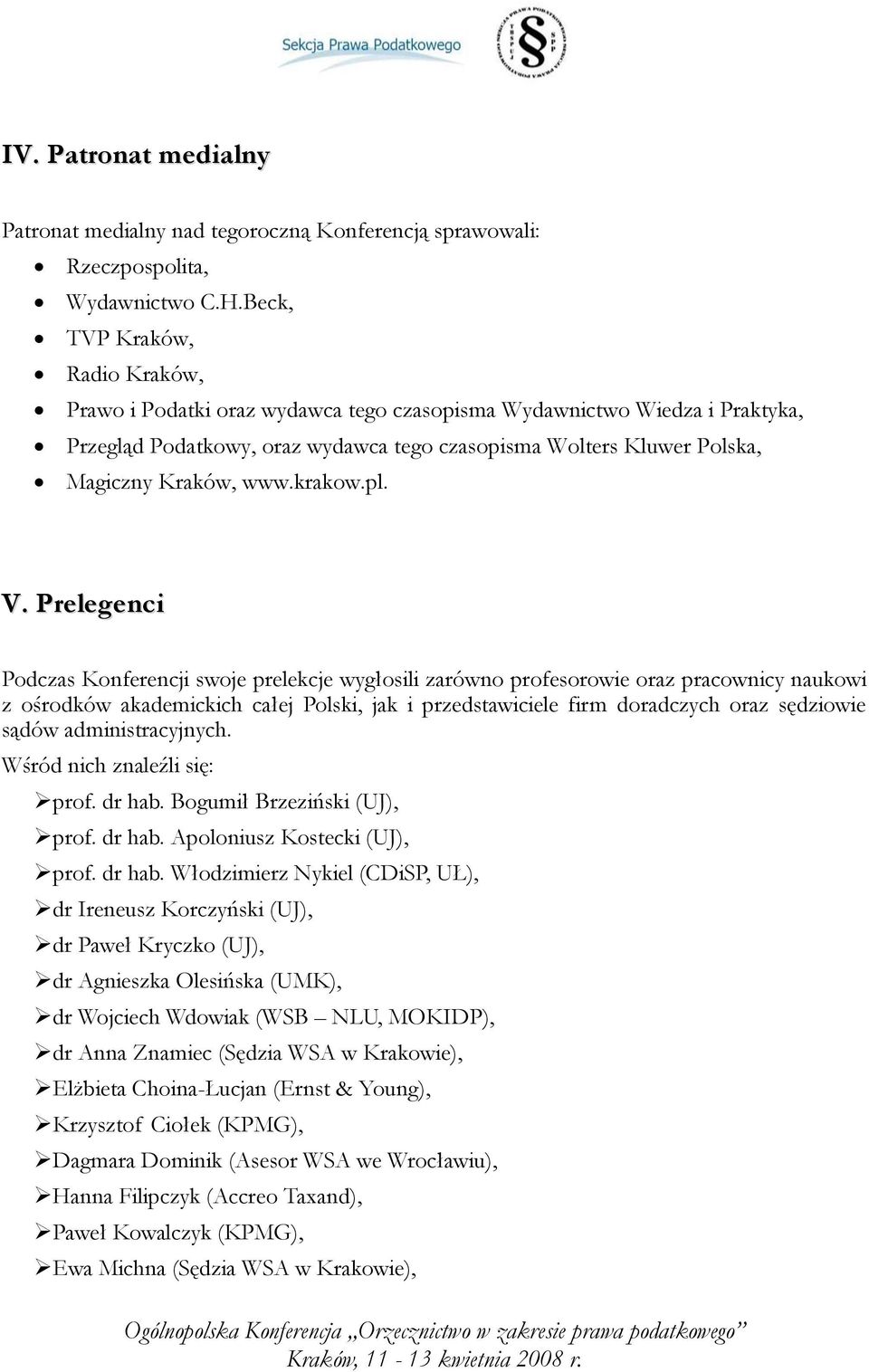 www.krakow.pl. V.