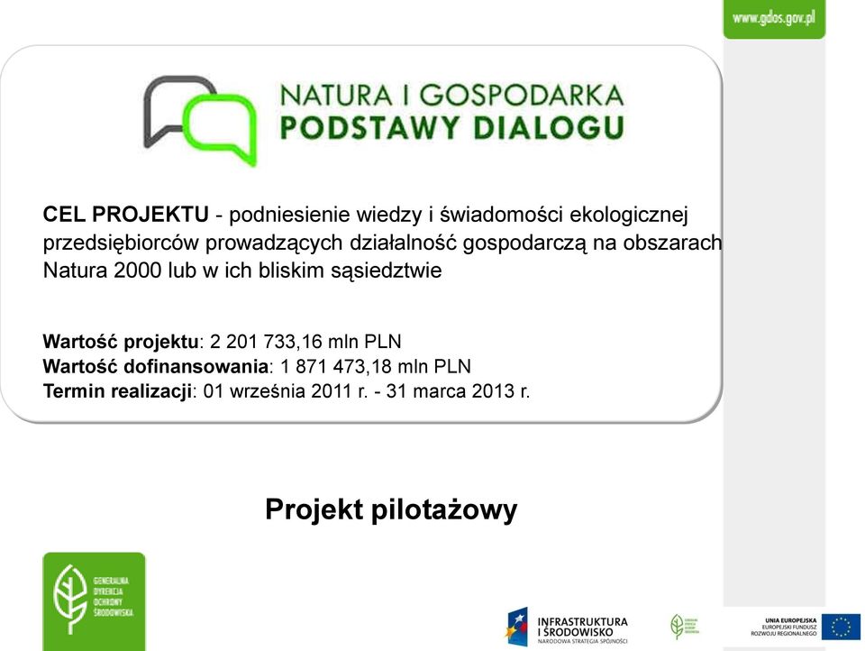 sąsiedztwie Wartość projektu: 2 201 733,16 mln PLN Wartość dofinansowania: 1 871