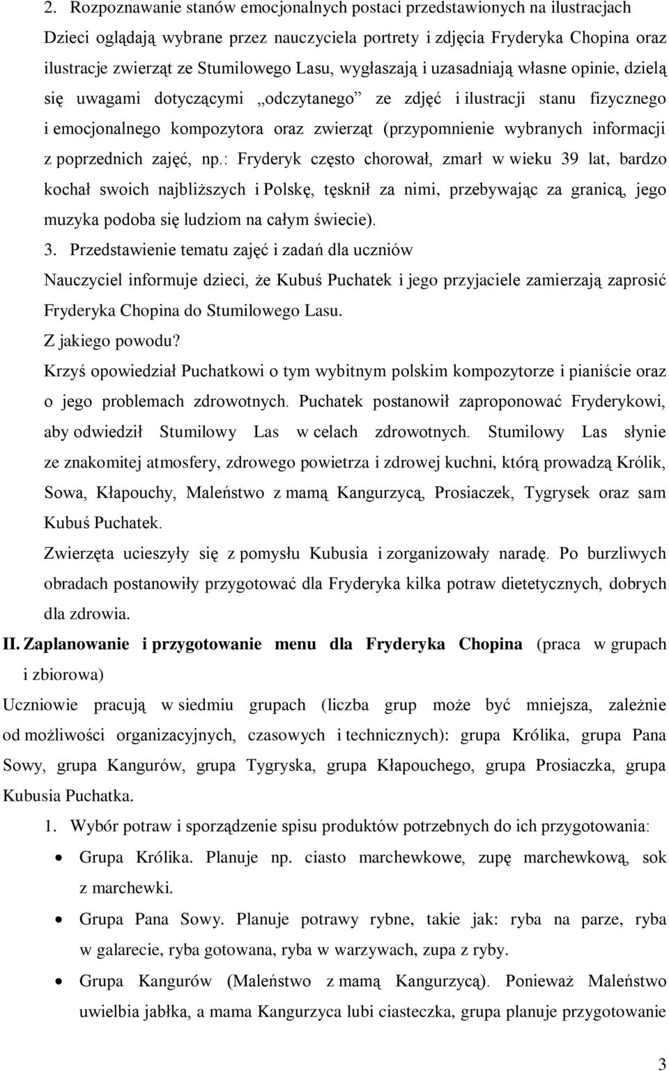 informacji z poprzednich zajęć, np.