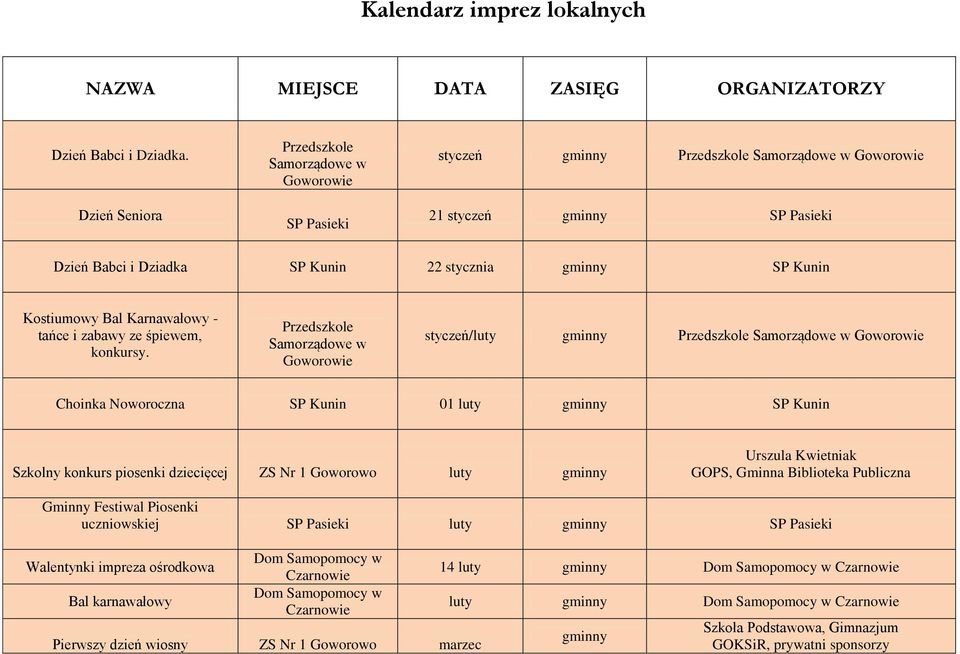 ze śpiewem, konkursy.