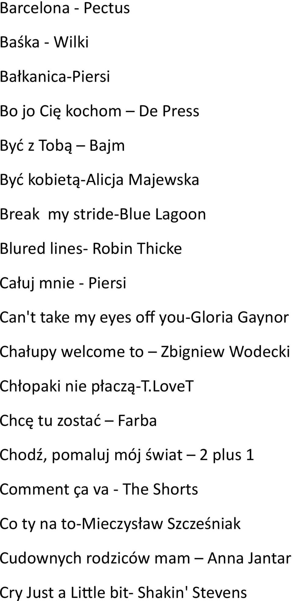 Chałupy welcome to Zbigniew Wodecki Chłopaki nie płaczą- T.