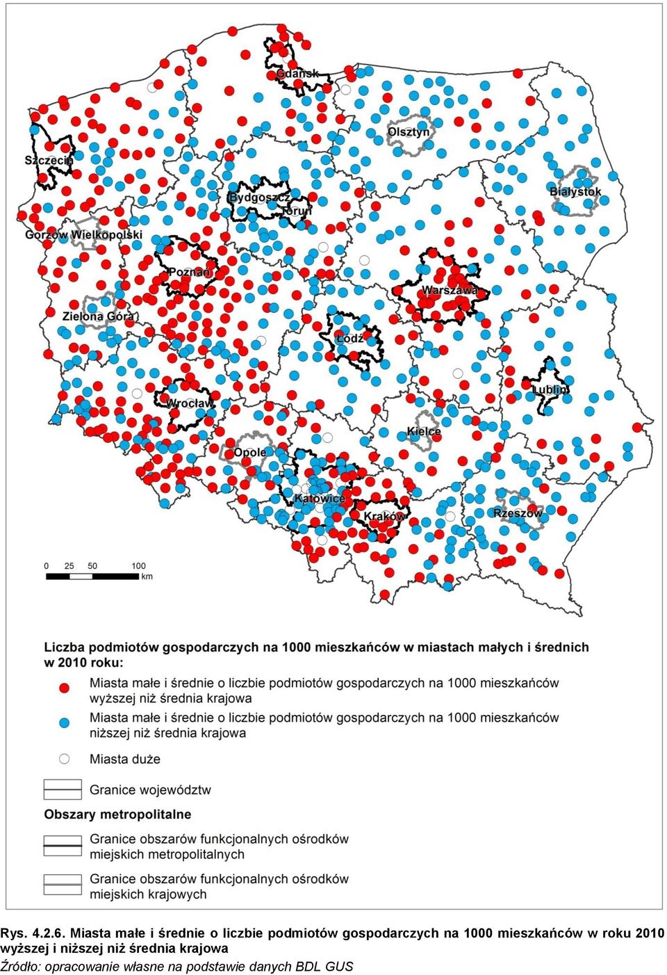 podmiotów gospodarczych na 1000