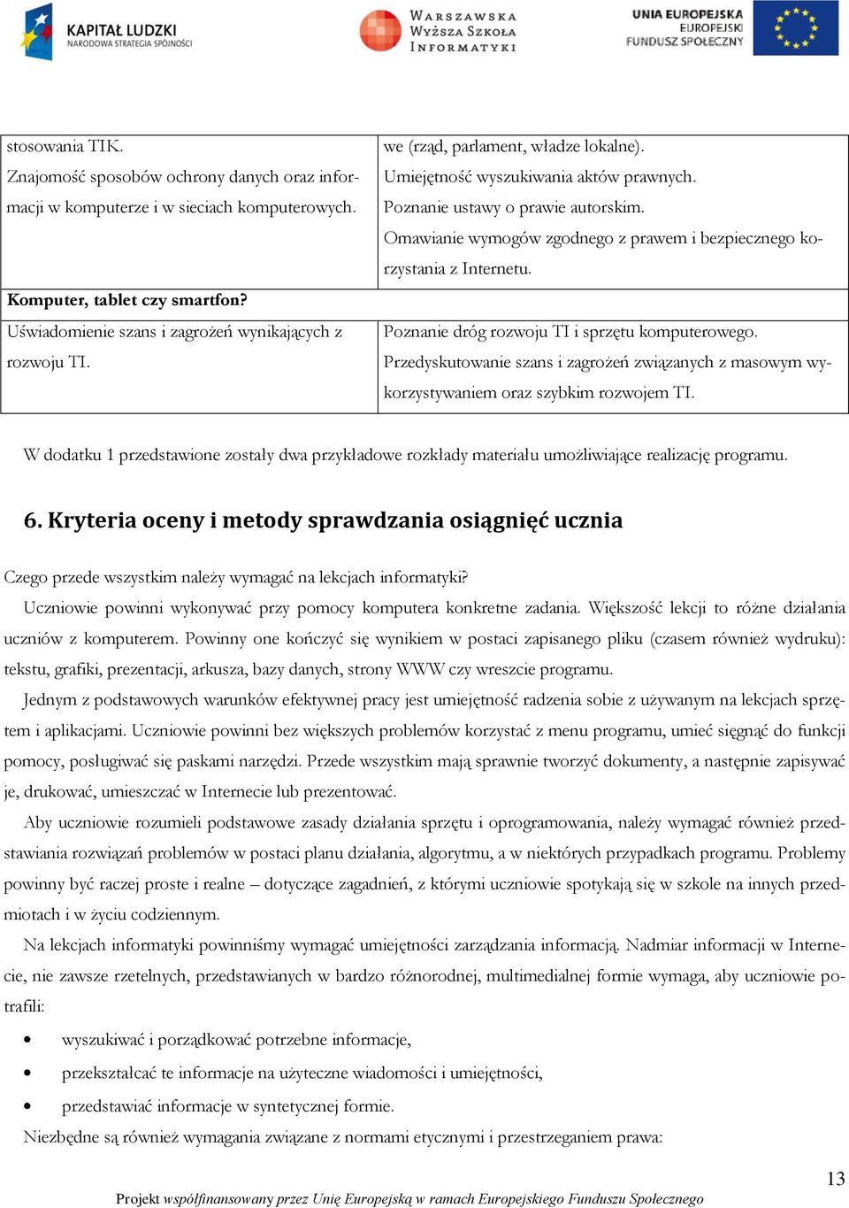 Poznanie dróg rozwoju TI i sprzętu komputerowego. Przedyskutowanie szans i zagrożeń związanych z masowym wykorzystywaniem oraz szybkim rozwojem TI.