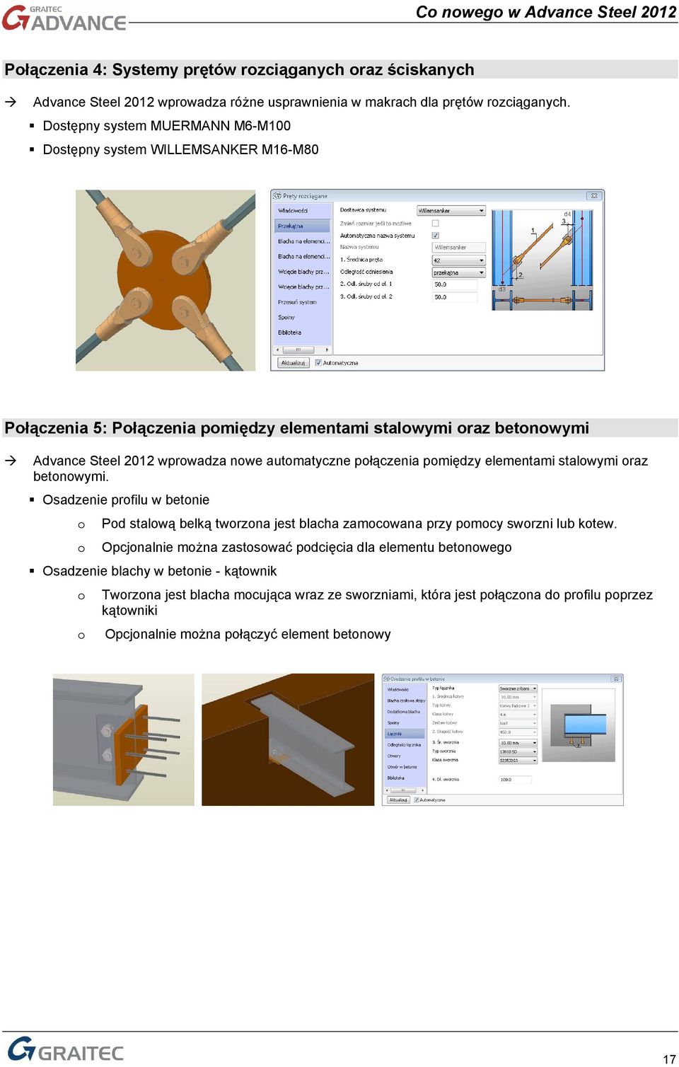 autmatyczne płączenia pmiędzy elementami stalwymi raz betnwymi. Osadzenie prfilu w betnie Pd stalwą belką twrzna jest blacha zamcwana przy pmcy swrzni lub ktew.