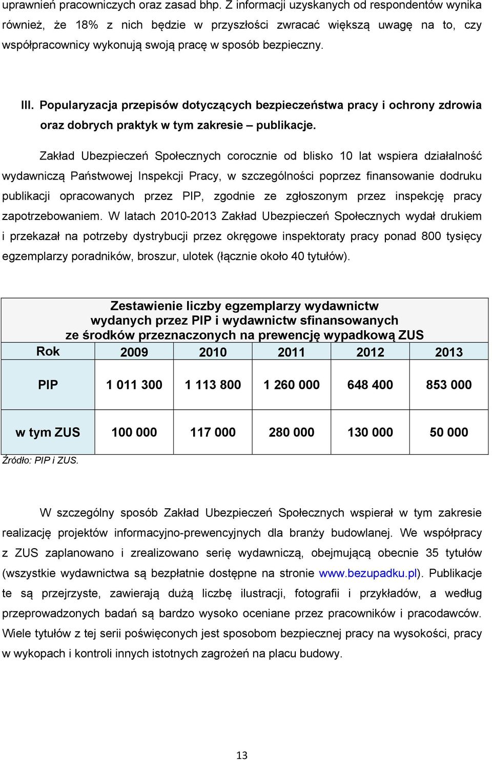 Popularyzacja przepisów dotyczących bezpieczeństwa pracy i ochrony zdrowia oraz dobrych praktyk w tym zakresie publikacje.