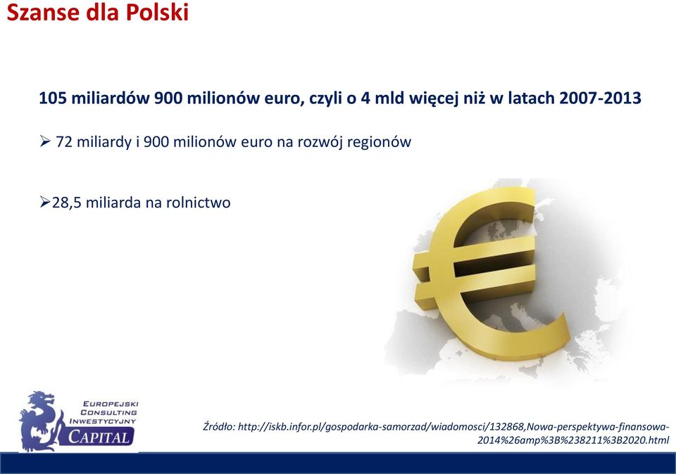 28,5 miliarda na rolnictwo Źródło: http://iskb.infor.