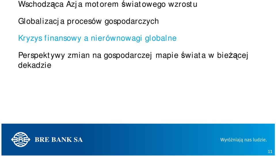 finansowy a nierównowagi globalne Perspektywy