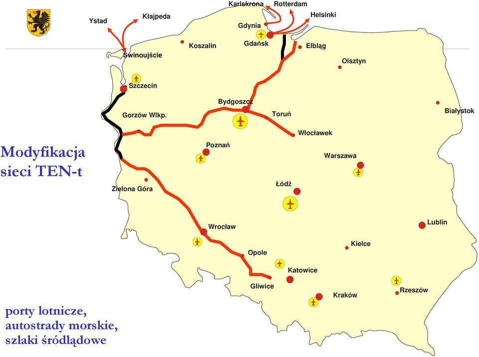 Bydgoszcz Toruń Białystok Włocławek Modyfikacja sieci TEN-t Zielona Góra Poznań