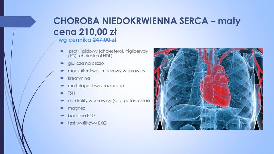 mocznik + kwas moczowy w surowicy kreatynina morfologia krwi z rozmazem TSH