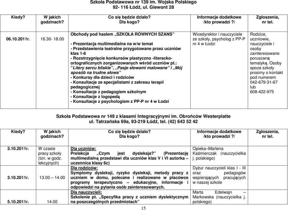 -literackoortograficznych zorganizowanych wśród uczniów pt.