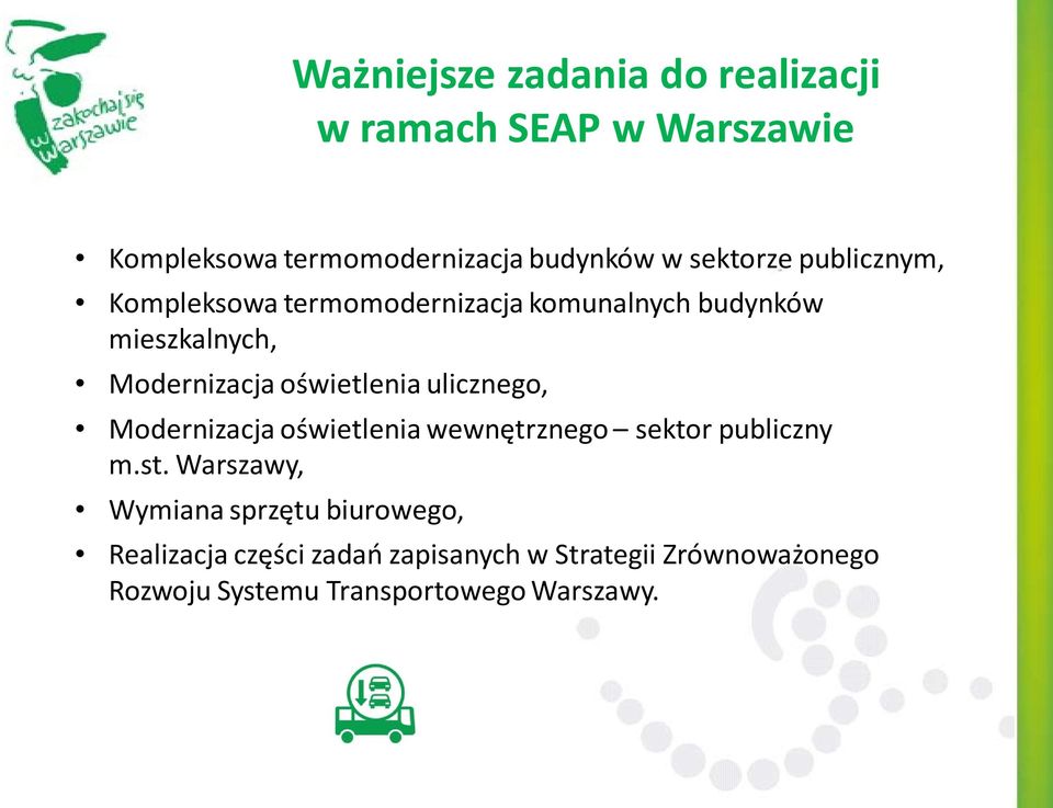 oświetlenia ulicznego, Modernizacja oświetlenia wewnętrznego sektor publiczny m.st.