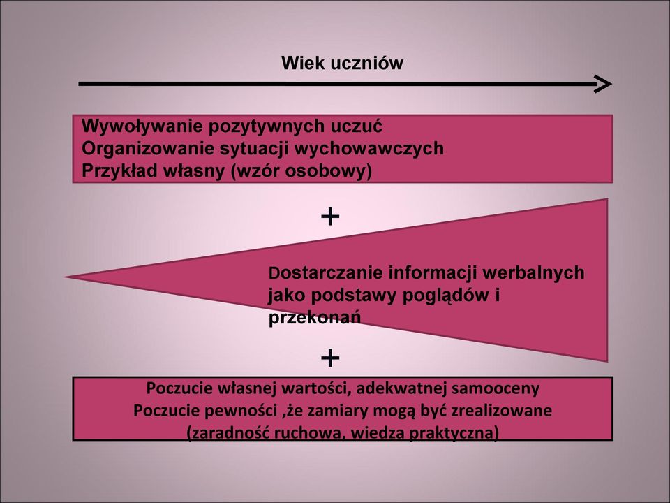 podstawy poglądów i przekonań + Poczucie własnej wartości, adekwatnej samooceny