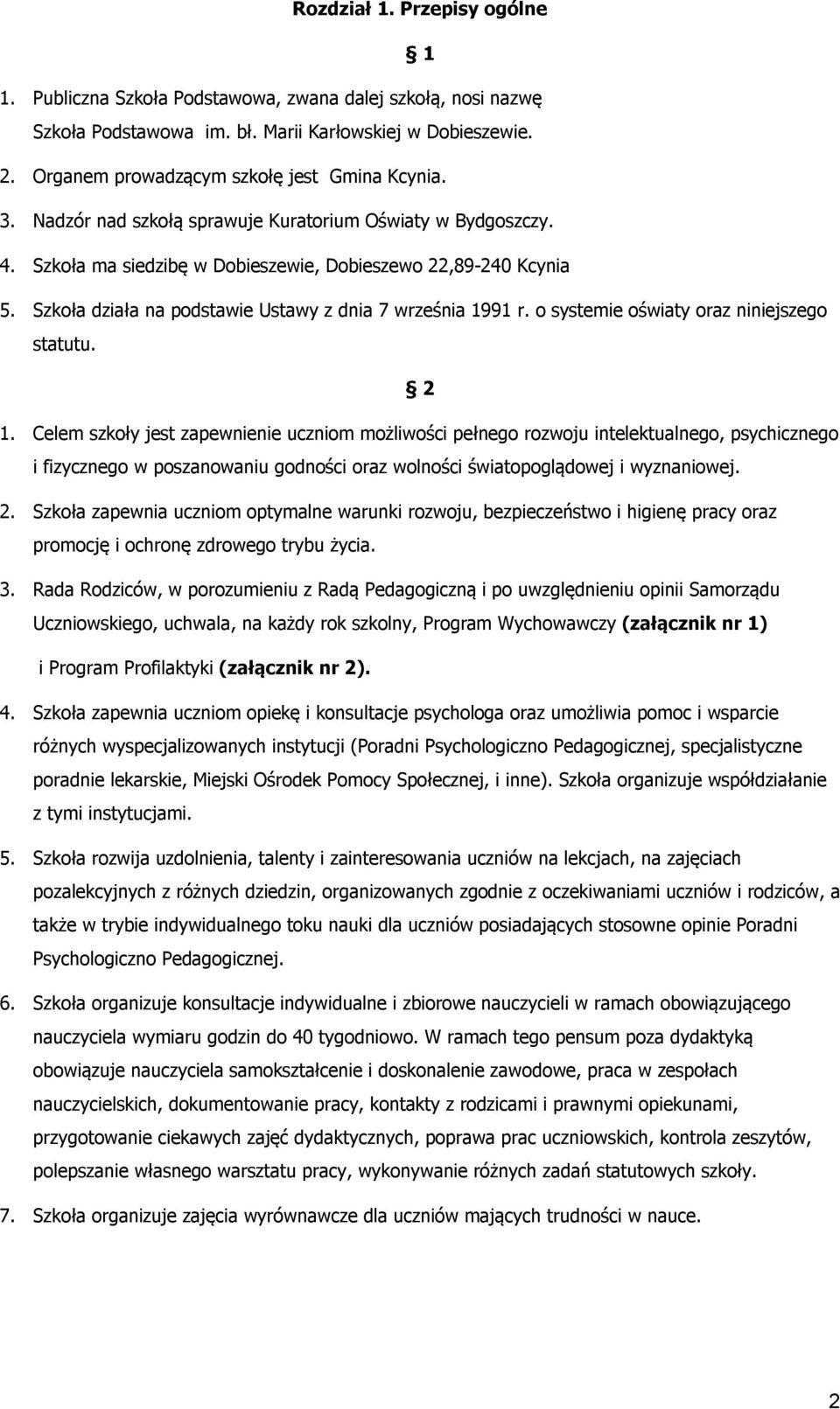 systemie światy raz niniejszeg statutu. 2 1.
