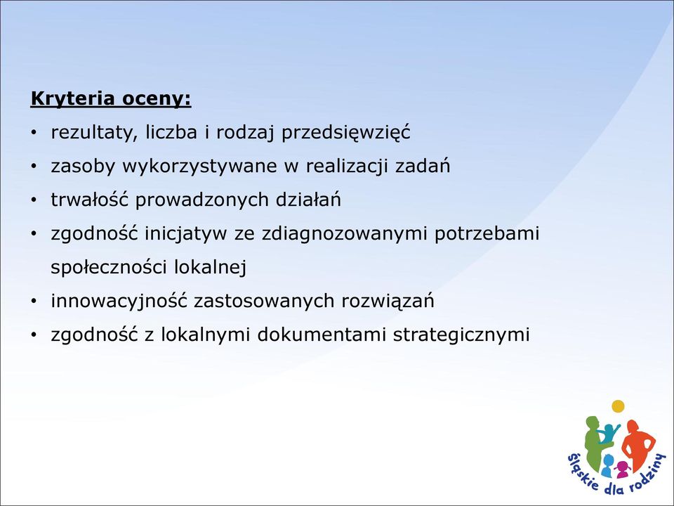 zgodność inicjatyw ze zdiagnozowanymi potrzebami społeczności lokalnej