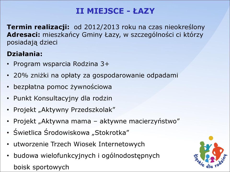 żywnościowa Punkt Konsultacyjny dla rodzin Projekt Aktywny Przedszkolak Projekt Aktywna mama aktywne macierzyństwo Świetlica