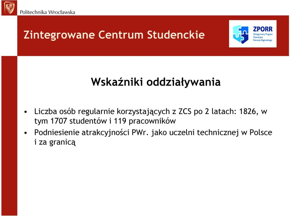 1826, w tym 1707 studentów i 119 pracowników Podniesienie
