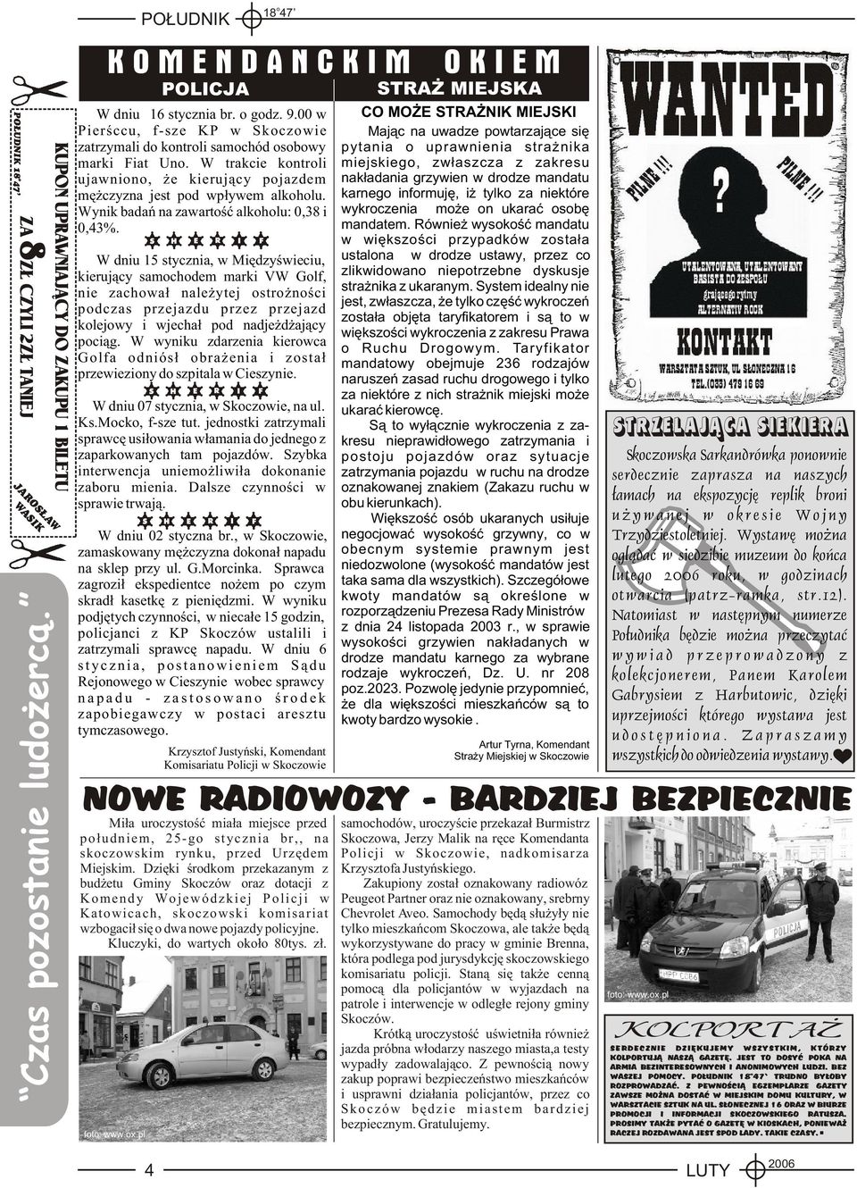 Wynik badañ na zawartœæ alkhlu: 0,38 i 0,43%.