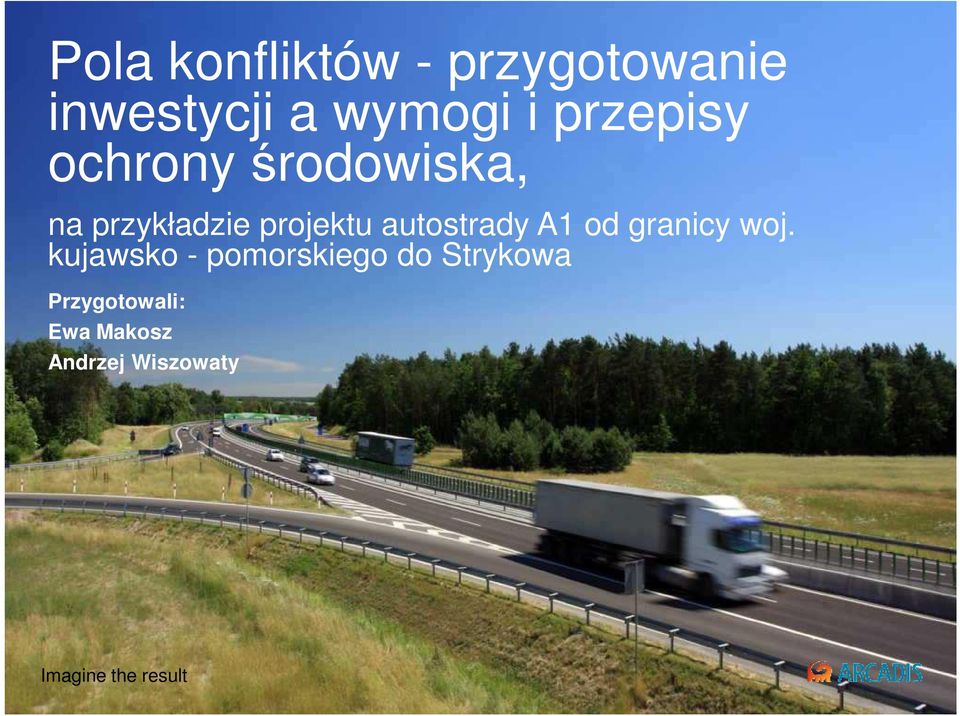 autostrady A1 od granicy woj.