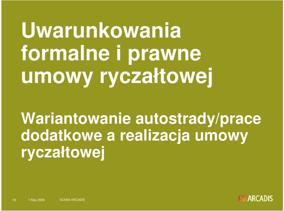 autostrady/prace dodatkowe a