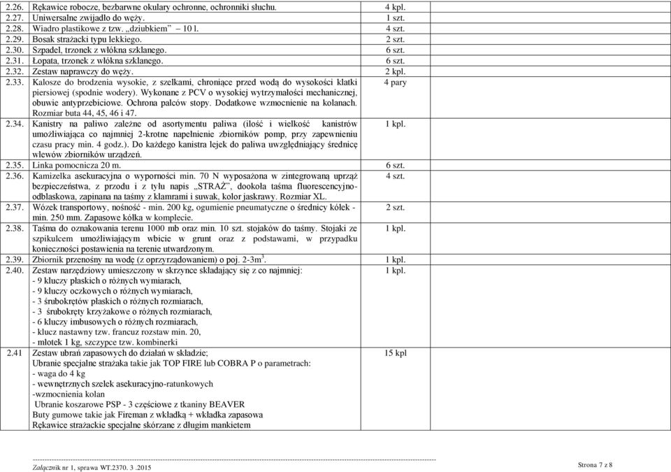 Kalosze do brodzenia wysokie, z szelkami, chroniące przed wodą do wysokości klatki 4 pary piersiowej (spodnie wodery). Wykonane z PCV o wysokiej wytrzymałości mechanicznej, obuwie antyprzebiciowe.