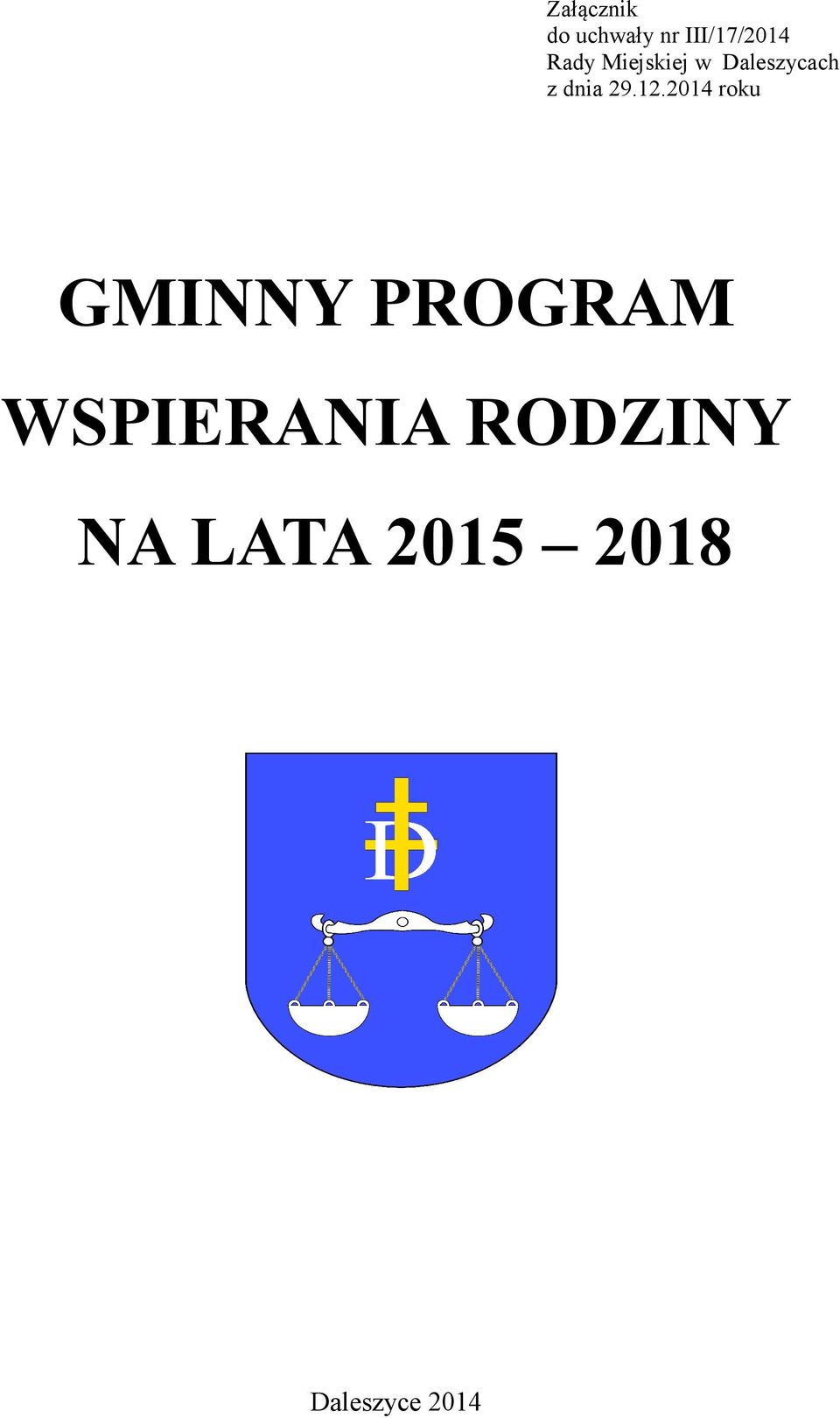 12.2014 roku GMINNY PROGRAM WSPIERANIA