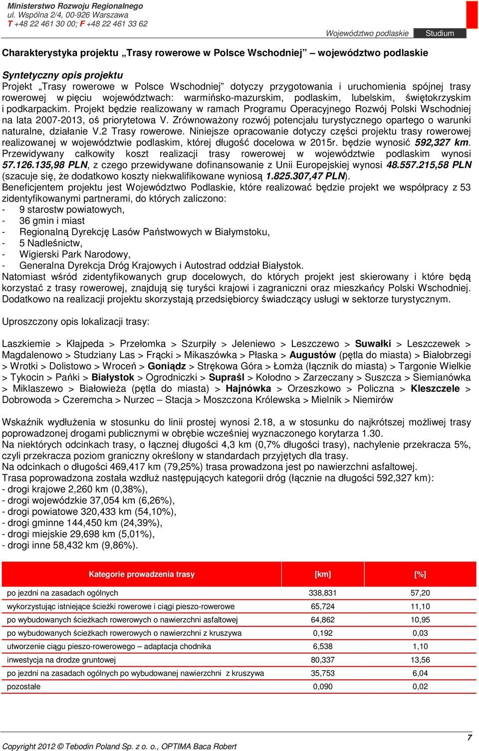 Projekt będzie realizowany w ramach Programu Operacyjnego Rozwój Polski Wschodniej na lata 2007-2013, oś priorytetowa V.
