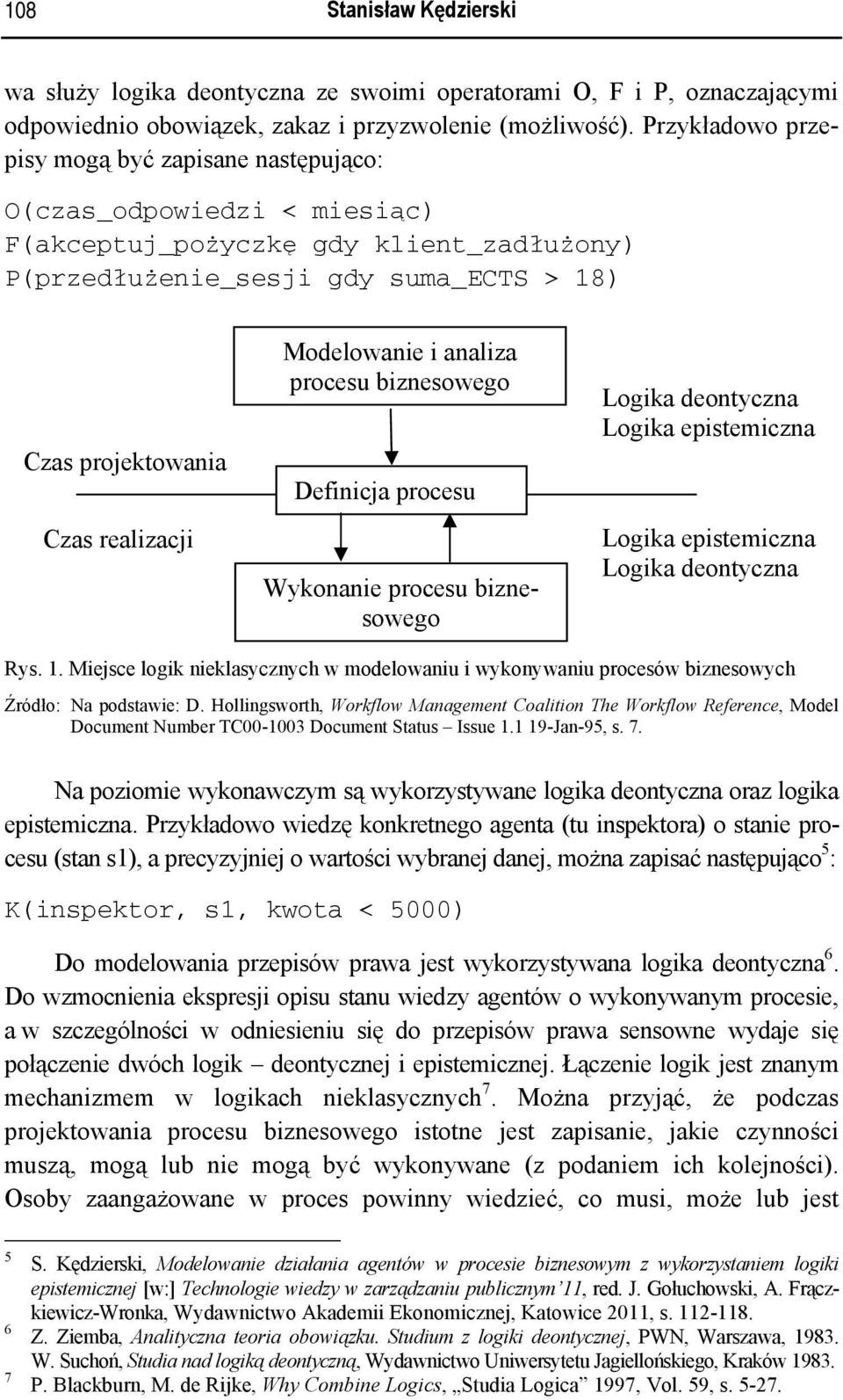 Modelowanie i analiza procesu biznesowego Definicja procesu Wykonanie procesu biznesowego Logika deontyczna Logika epistemiczna Logika epistemiczna Logika deontyczna Rys. 1.