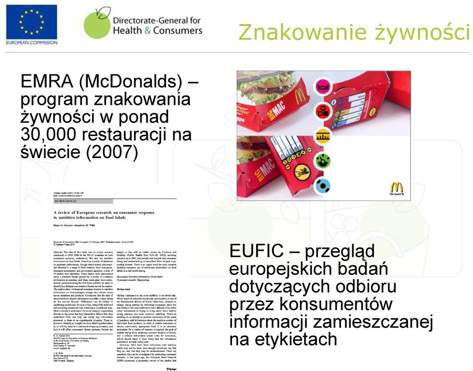 świecie (2007) EUFIC przegląd europejskich badań