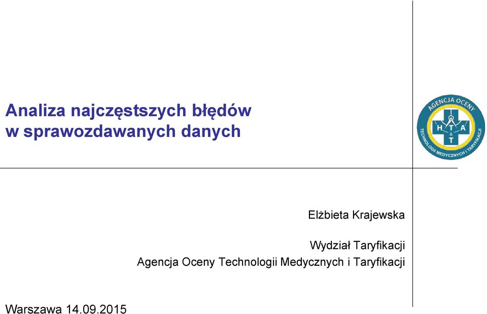 Krajewska Wydział Taryfikacji Agencja