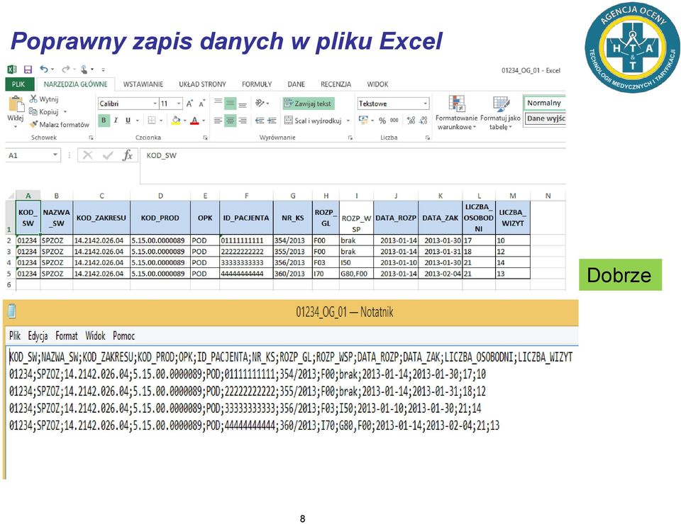 danych w