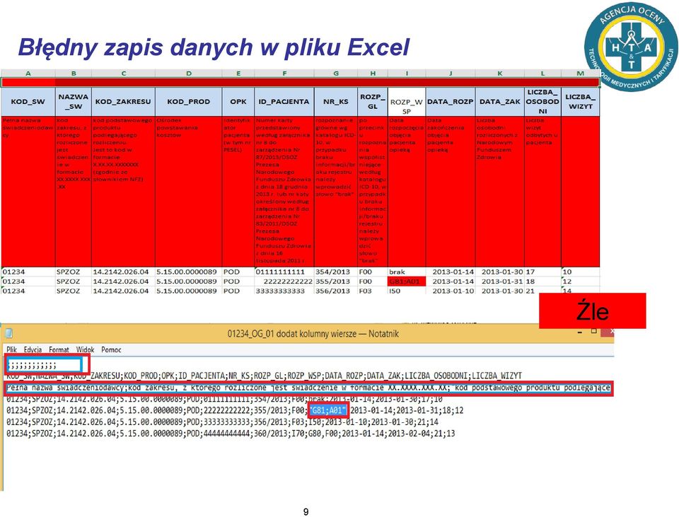 danych w