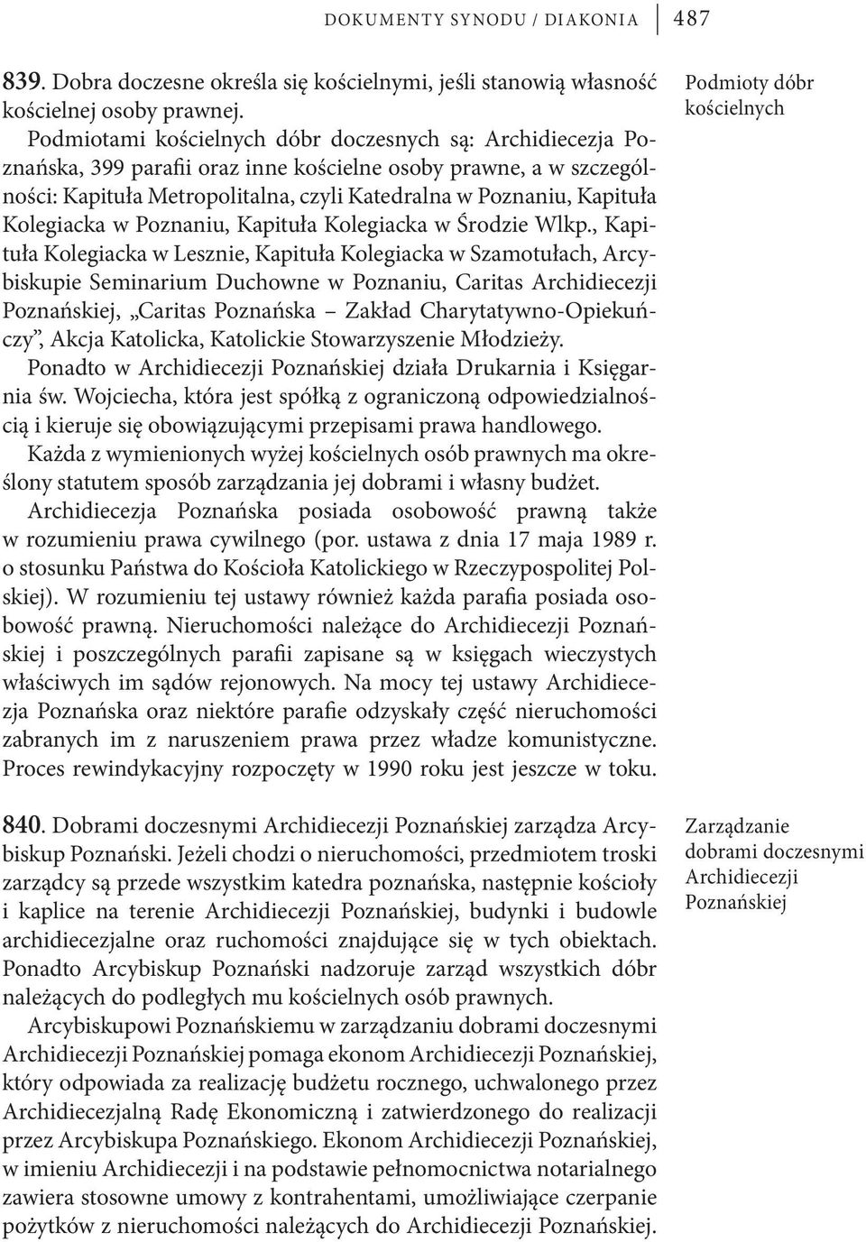 Kolegiacka w Poznaniu, Kapituła Kolegiacka w Środzie Wlkp.