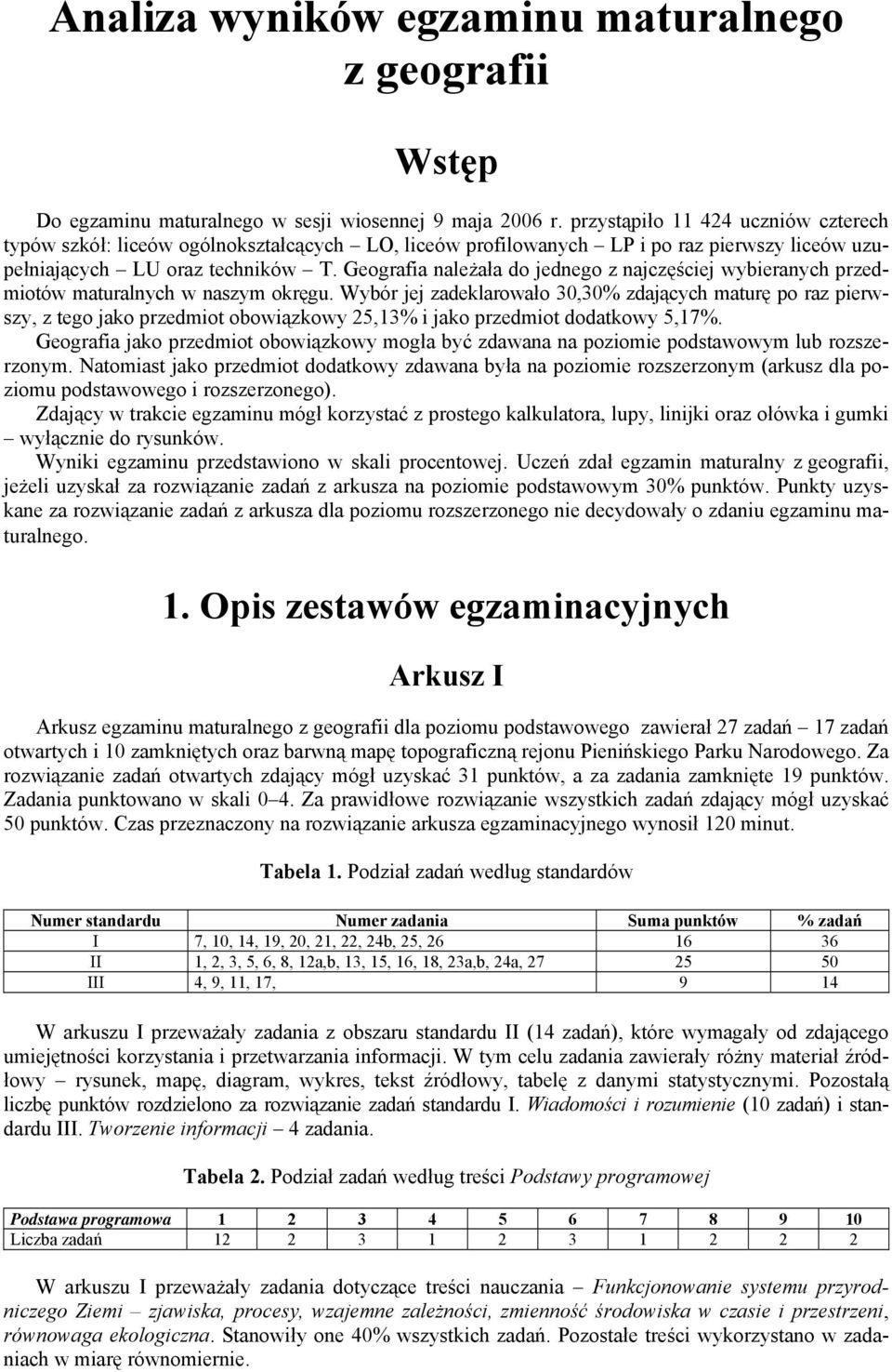 Geografia należała do jednego z najczęściej wybieranych przedmiotów maturalnych w naszym okręgu.